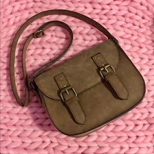 Taupe crossbody handbag